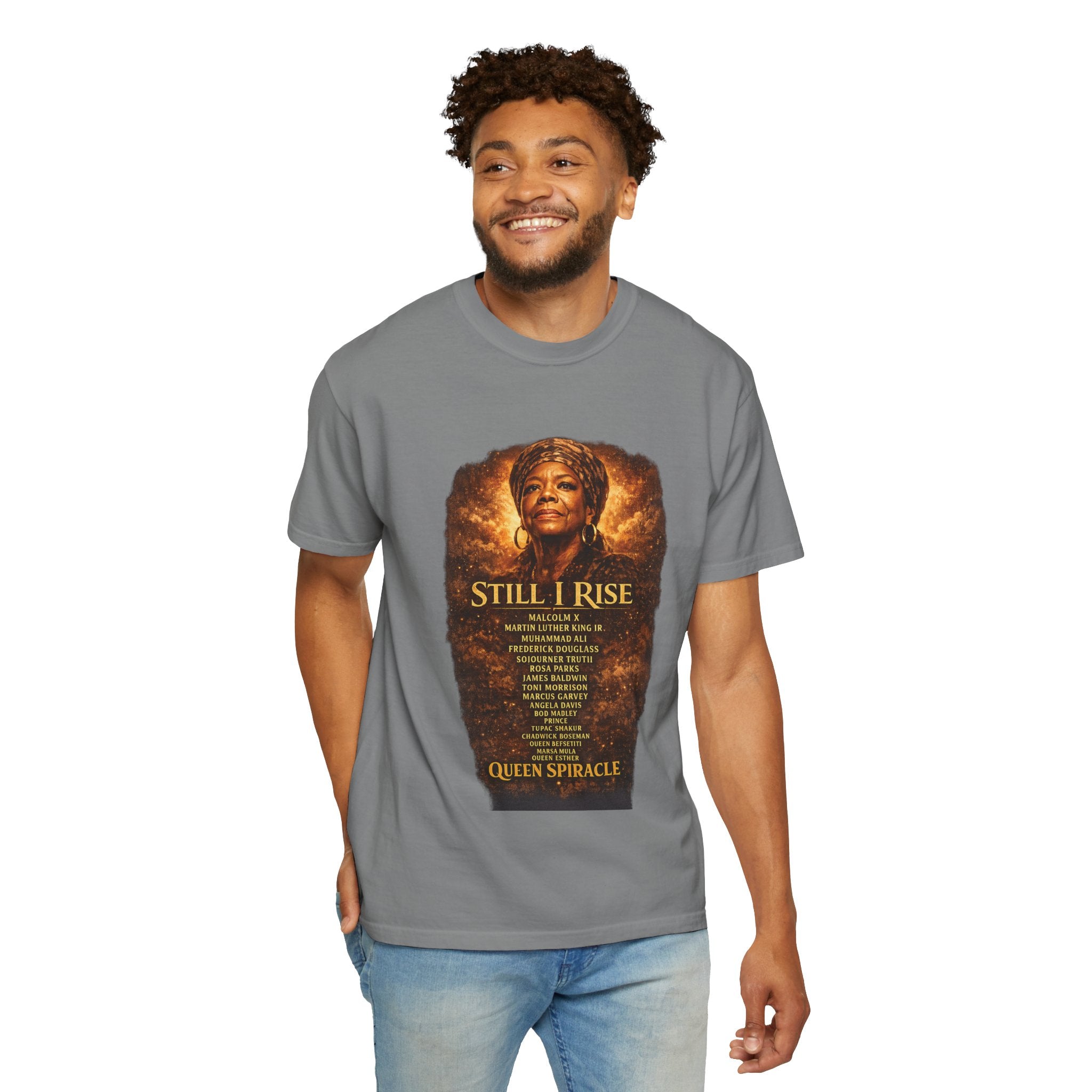 Still I Rise Tribute T-Shirt — Inspirational Queen Spairacle Portrait Tee