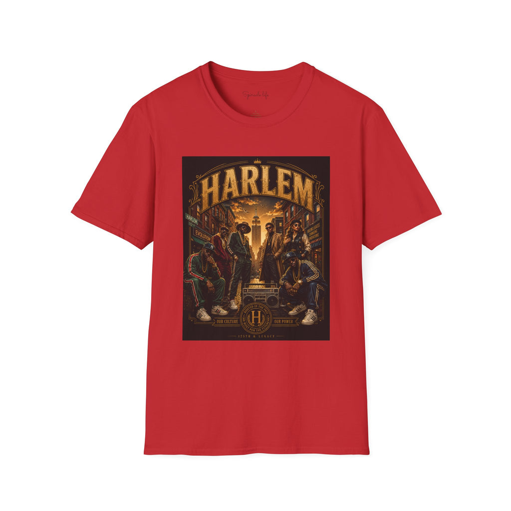 Harlem Vintage Crew T‑Shirt — Retro Harlem Street Scene Graphic