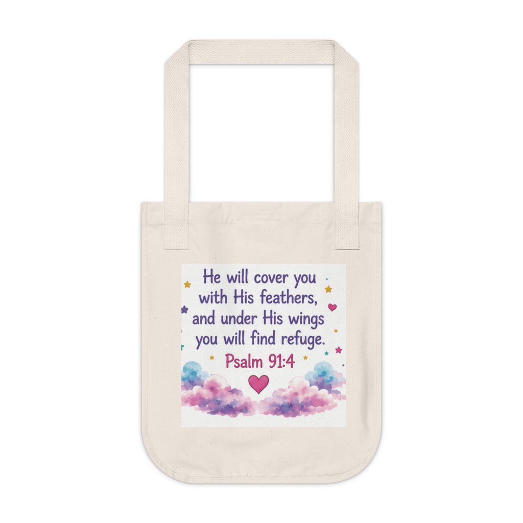 God keeps me safe -Organic Canvas Tote Bag