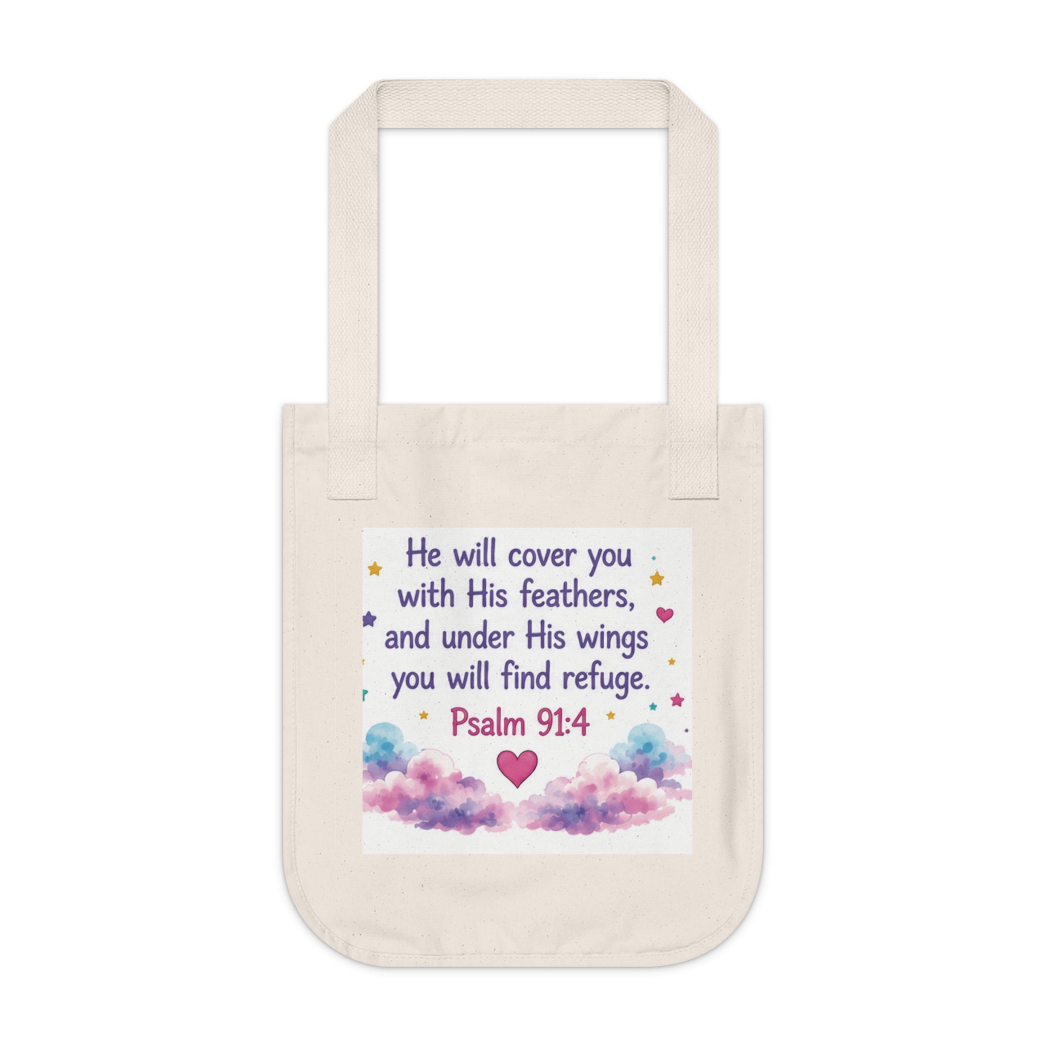 God keeps me safe -Organic Canvas Tote Bag