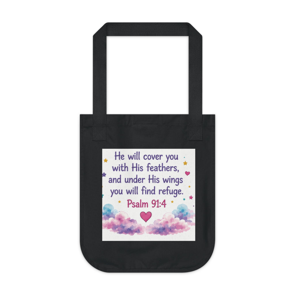 God keeps me safe -Organic Canvas Tote Bag