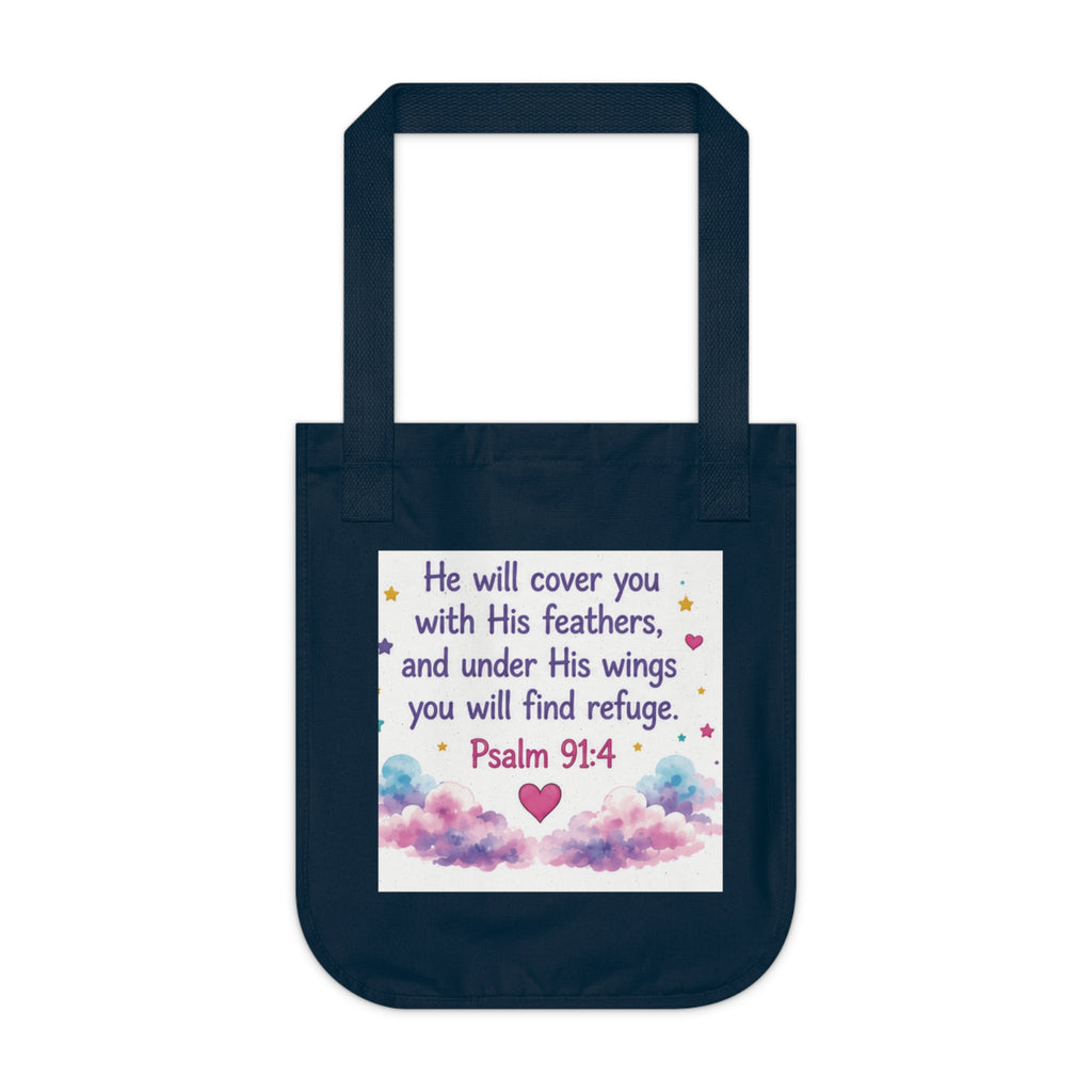 God keeps me safe -Organic Canvas Tote Bag