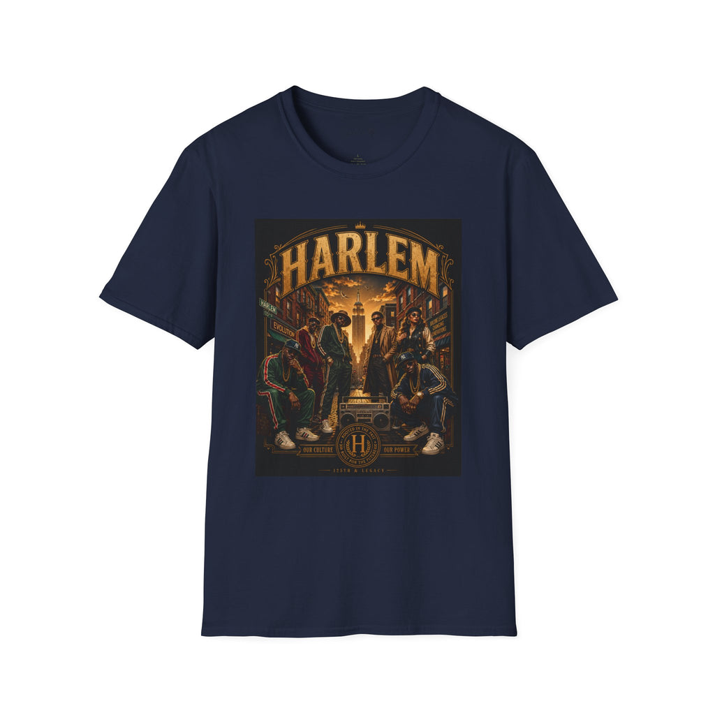 Harlem Vintage Crew T‑Shirt — Retro Harlem Street Scene Graphic